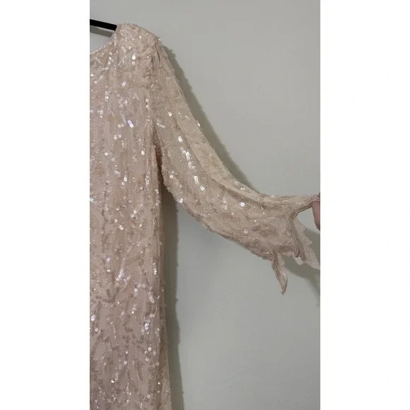 lillie rubin beaded dress Lillie Rubin Black Long Sleeve Knee Length Dress w/ Mesh Beaded Back –  Kit's Boutique main image 1